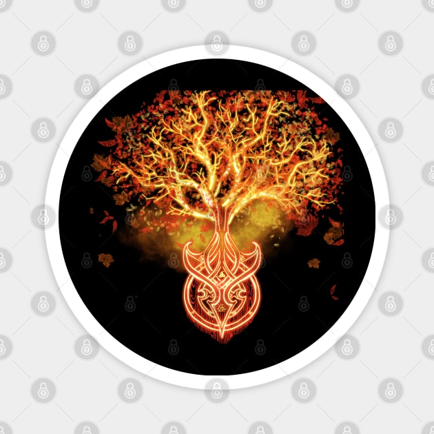 Yggdrasil Tree of Life Magnet by theroseandraven